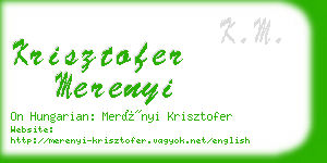 krisztofer merenyi business card